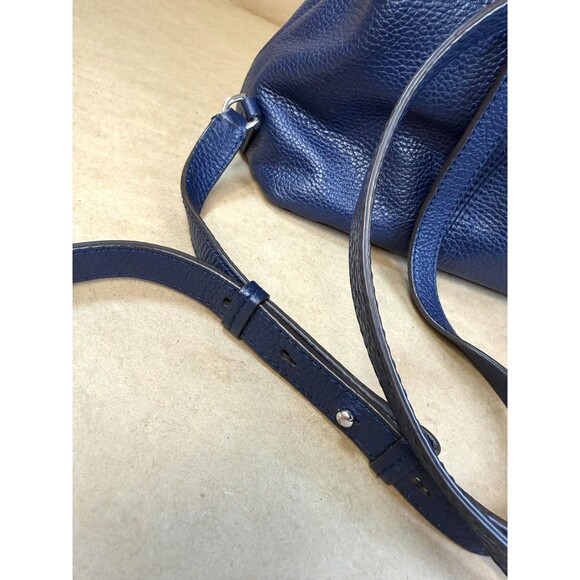 Banana Republic Italian Leather Mini Backpack - Navy Blue Pebbled Leather main image 7